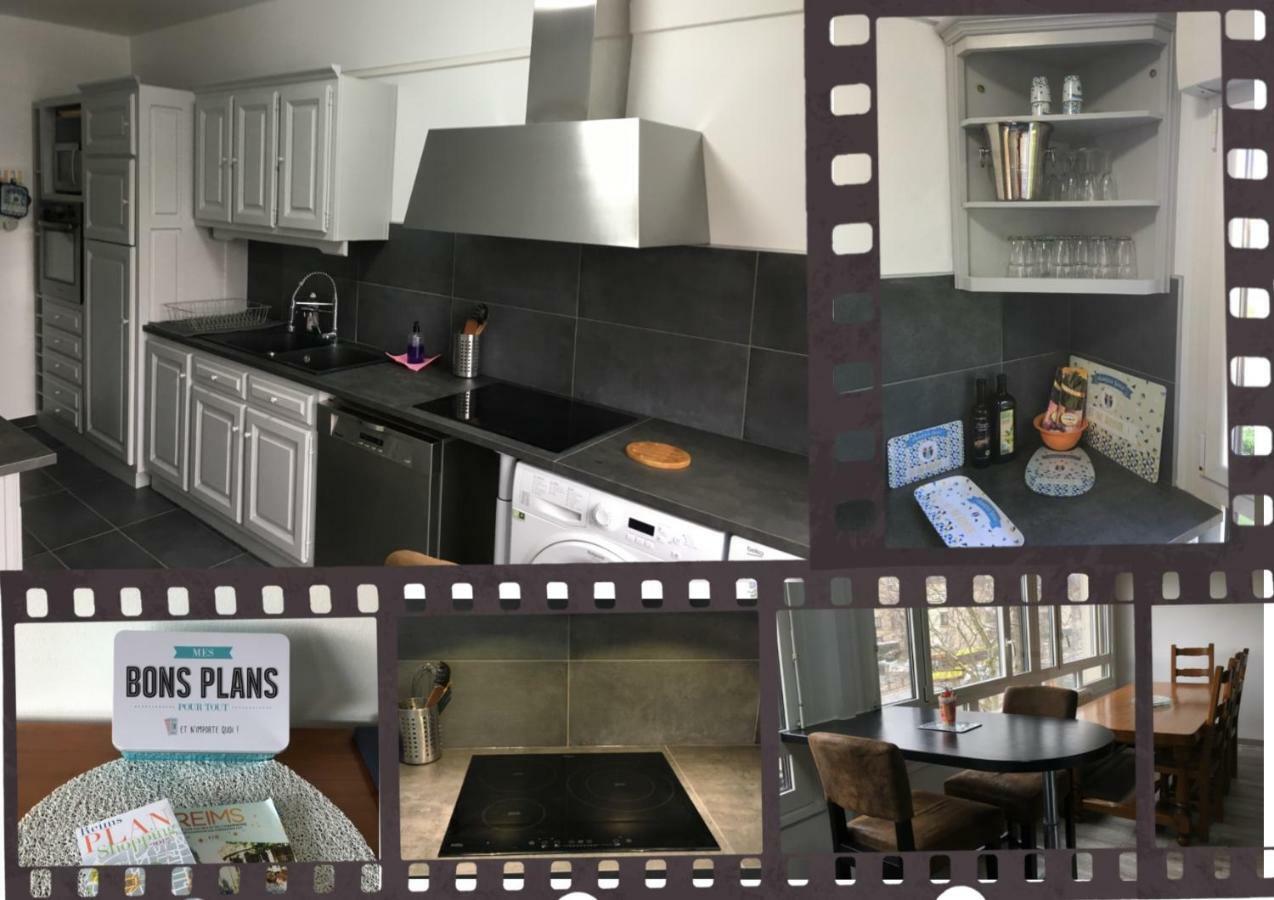 Bedinreims "Burgundy Bottle" 110M2 Exceptional, 4 Chambres Doubles, 2 Bain, Free Park & Wifi, Tout Equipe Εξωτερικό φωτογραφία